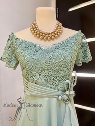 SAGE GREEN NINANG PRINCIPAL SPONSOR MOTHER OF THE BRIDE GROOM GOWN