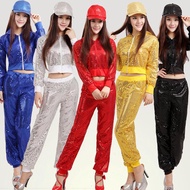Quick Kids & Women's Modern Sequined Hip Hop Dance Outfit Set