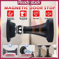 Magnetic Door Stopper Penahan Pintu Stainless Steel Floor Mount Door Stopper Punch-free Self-Adhesiv