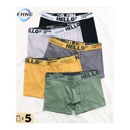 Set Of 3/5 Pieces Men's Fashion Underwear Boxer Shorts Breathable Soft Comfortable Quick-Drying Boxe