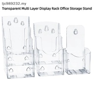 【NIMY】 1/2/3 Layers A6 Menu Holder Clear Transparent Brochure Flyer Card Display Stand for Office Me