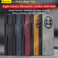Luxury Sheepskin Leather Matte Shockproof Phone Case Cover For Honor Magic V3 Vs3 Vs2 V Vs V Flip 5G