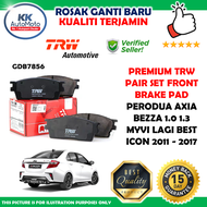 Perodua Myvi Lagi Best Icon 2011 - 2017 Axia Bezza Alto Genuine ATEC GDB7856 TRW Front Set Brake Pad