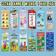 CETAK SPANDUK WISUDA BANNER LULUS KULIAH GRADUATION BANER FREE DESIGN Terlaris.