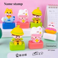 Name stamp Waterproof non-fading fabric stamp Custom clothes stamp diy seal