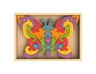BeginAgain Butterfly A to Z Puzzle - Educational Wooden Alphabet Puzzle - Kids 2 and Up