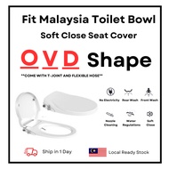 PP Soft Close Bidet Toilet Seat Non Electric Bidet Seat Cover O V D Shape Bidet Sprayer