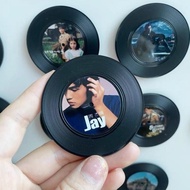 现货速发/Spot quick delivery周杰伦冰箱贴黑胶唱片jay专辑封面亚克力磁贴3d立体冰箱创意磁吸Jay Chou's refrigerator vinyl records Jay album