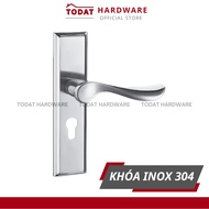 [HF9386] Khoá tay gạt Inox SUS 304 dày 1.0mm dùng cho cửa composite cửa HDF cửa thông phòng đố 4x8