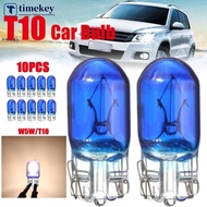 TME  10Pcs Car T10 W5W 194 5W 8000K XENON Halogen Bulb