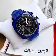 代購 Briston手錶 六針計時手表 防水手錶 石英錶 女生手錶 男士手錶 情侶手錶 藍色尼龍錶帶手錶 時尚潮流腕錶 商務休閒手錶 精品錶 生日禮物