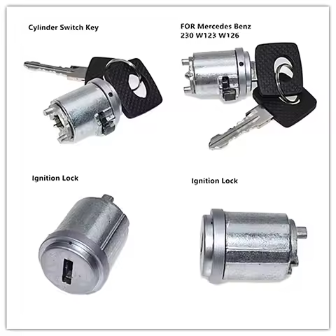 FOR Mercedes Benz 230 W123 W126 Ignition Lock Cylinder Switch With Key 123 462 04 79 Locks & Hardwar