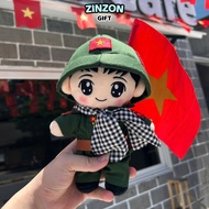 Cute and soft stuffed army loves water teddy bear