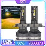 S&d 2pcs 110w Yellow 3000k H4 LED headlight H11 H8 9005 HB3 12v canbus