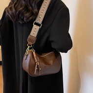 Popular Boston Bag Autumn Winter Retro Broadband Messenger Bag Female All-Match Small Bag Pillow Bag