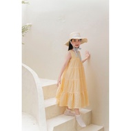 LEAH babydoll girl's Dress designed with rough layers and gently flared princess for children from 3