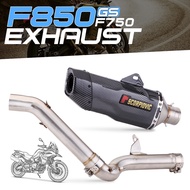 F750GS F850GS Motorcycle Exhaust Muffler Middle Link Pipe Connect Slip On Connector For BMW F750 F85