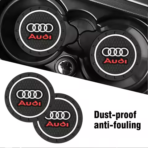 Car Coasters Water Cup Non-slip Pad For Audi A4 B7 A6 C7 B9 B6 A5 B8 C6 4F A5 A3 A1 Sline 8P A7 A8 S