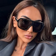 Outdoor Cycling Sunglasses Retro Oversized One-piece Windproof Shades