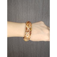 Crazy Lace Agate Hard Bangle
