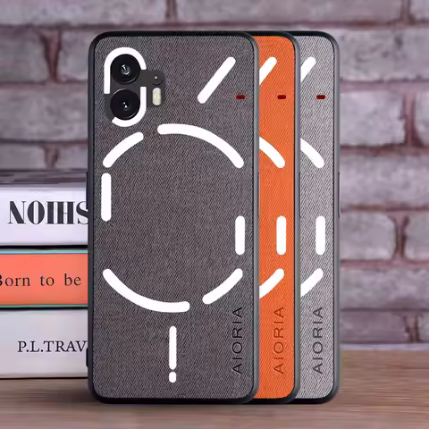 Case for Nothing Phone 2 two coque Luxury textile Leather skin soft TPU hard phone cover funda for n