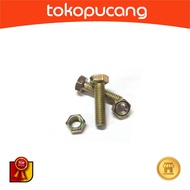 Yellow Bolt Nut M8x40 Key 12 BM m8 x 40 yellow skru bolt and nut