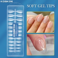 240Pcs False Nails Transparent Full Cover UV Gel Nails Fake Tips Extension Acrylic Artificial Manicu