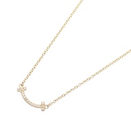 [二手] Tiffany & Co. T Smile鑽石項鍊，頸圍 41/45.5cm，K18（Smile），鑽石。