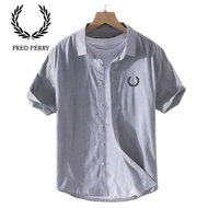 KEMEJA KATUN Freed Shirt - Perry Men's Short Sleeve Premium Quality Twill Cotton Formal-Casual Shirt