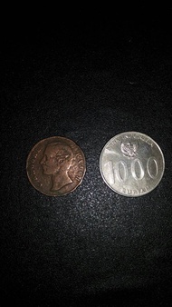 koin kuno sarawak 1/2 cent 1870 sangat langka