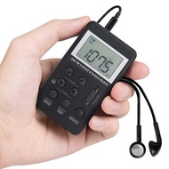 FM/AM Digital Portable Mini Receiver gamit ang Rechargeable Battery &amp; Ear Radio 7 6