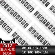 2512 Chip Resistor 0R 1 Ou 100 Om 1K 10K 100K M 101 102 103 104 1W