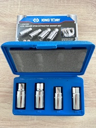 Kingtony ลูกบล็อก ( ลูกบล็อกถอดสตัด ) 9TD014 4 หุน M6 M8 M10 M12 4ตัวชุด สินค้าพร้อมส่ง