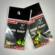 Waterproof Cap GUN GAP Jig Head 3g High Carbon Hook 1 1/0