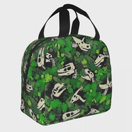 Paleontology Rex Dinosaur Lover Fossil Dino Skull Jungle Pattern Insulated Lunch Bags Lunch Container Thermal Bag Lunch Box Tote