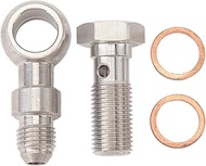 Turbo Oil Feed Banjo Bolt Kit, High Load Bearing Stainless Steel 4AN to M12x1.25mm Banjo Bolt, Preci