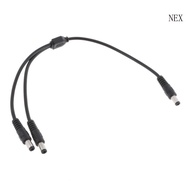 NEX DC5 5x2 1mm Splitter Power Cable 18AWG Male to 2 Male Connectors for Cameras