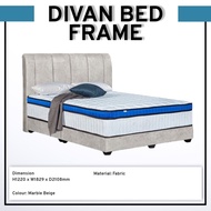 Divan Bed Fabric Bed Bedroom Furniture Beige Bedframe