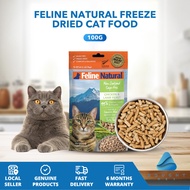 Feline Natural Freeze Dried Cat Food 100g High Protein GrainFree Natural Nutrition Raw Diet for Cats