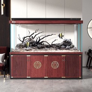 [ST]💘Y1Fish Tank Living Room Large Ultra-White Glass Aquarium Household Floor Bottom Filter2Rice Dragon Fish Tank Water-