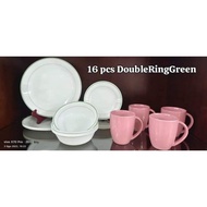 🔥NEW DESIGN 🔥 Corelle Livingware 16pcs Double Ring Green 🔥