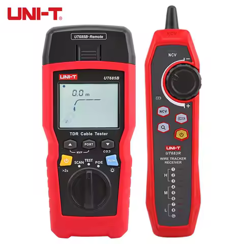 UNI T Network Cable Tester TDR UT685B KIT Cable Tracker Lan Tester RJ45 RJ11 Detector Wiring LCD Dis