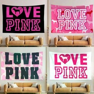 Decorative Background Cloth Love Pink Tapestry Wall Hanging Tapestry Decorative Art Carpet Curtains 