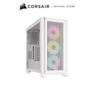 CORSAIR CASE iCUE 4000D RGB AIRFLOW Mid-Tower Case True White - 3x AF120 RGB ELITE White Fans - iCUE