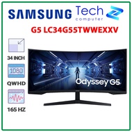 Samsung Odyssey G5 LC34G55TWWEXXV Curved UltraWide Gaming Monitor – 34 Inch – WQHD – 165Hz – 1ms – F