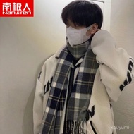 2025 [Antarctic] Scarf Men Winter Women Korean ins Shawl Student Warm Plaid Thickened Bib Male IMO1