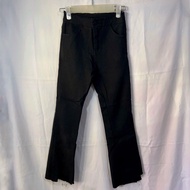 Unfinished Black Flare Pants