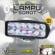 Lampu 2 PCS LED Sorot Tembak 12 Mata 30000 Lumens 12 Watt PLX Flood Spot Panjang Original Super Tera
