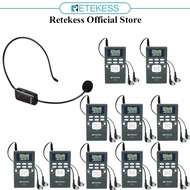 Retekess Microphone Headset FM Portable Church Teaching Meeting  System 1 TR503 FM Microphone and 10