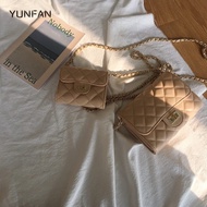 YUNFAN Mini Square Bag Rhombus Lattice Chain Bag Student Wallet Korean Sling Bag Classy Women‘S Bag